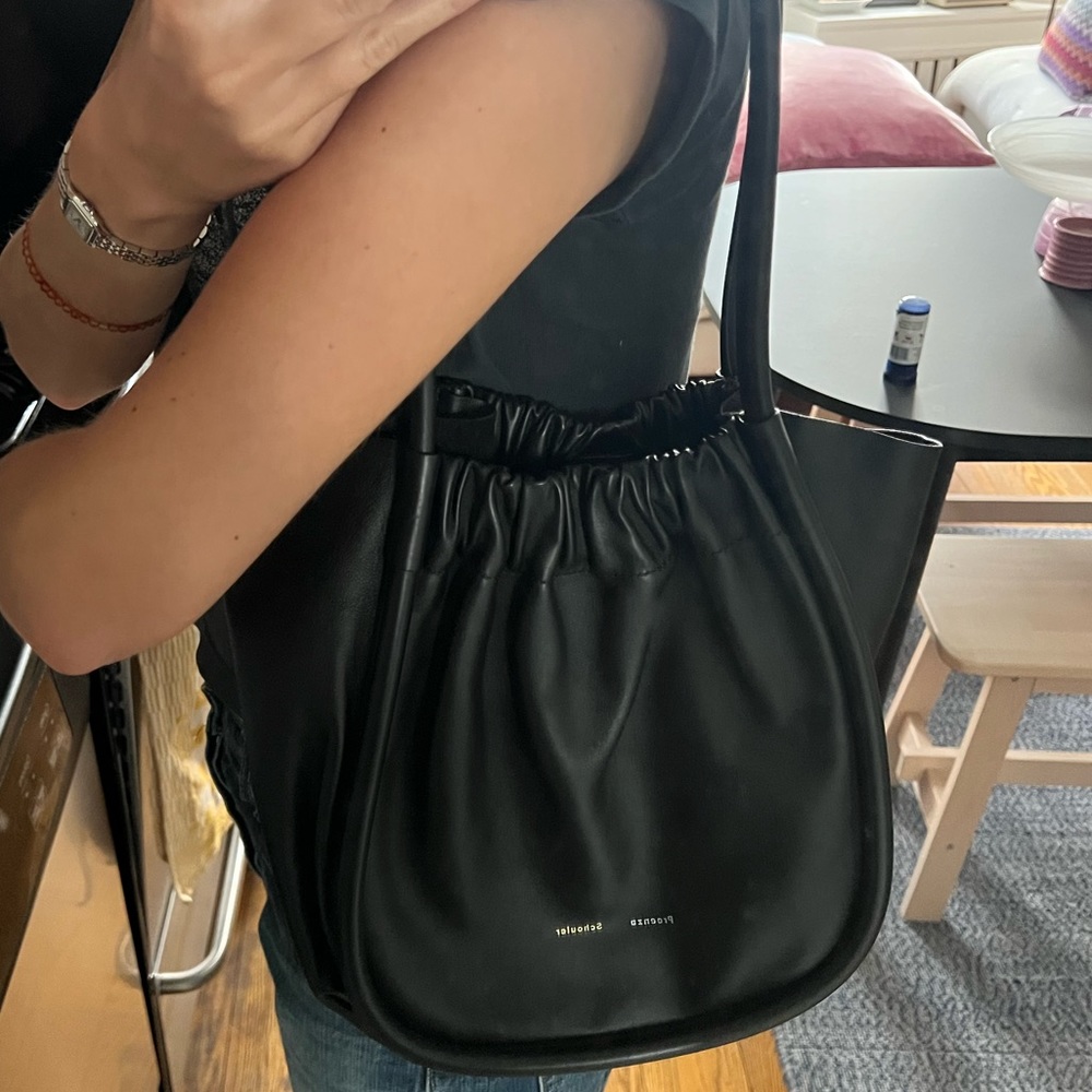 Proenza Schouler large black leather tote bag, perfect condition